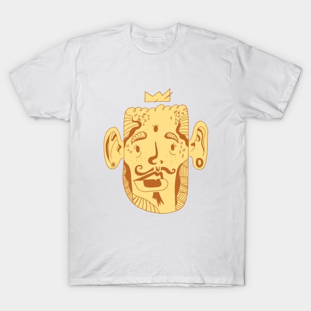 Terracotta Strange King Pierre T-Shirt by kenallouis